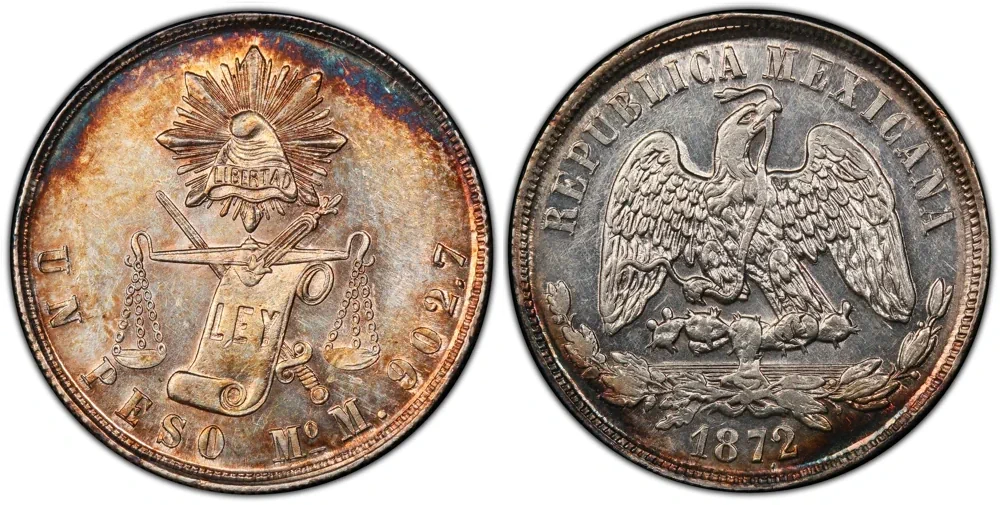 1872-Mo Mexico City Peso