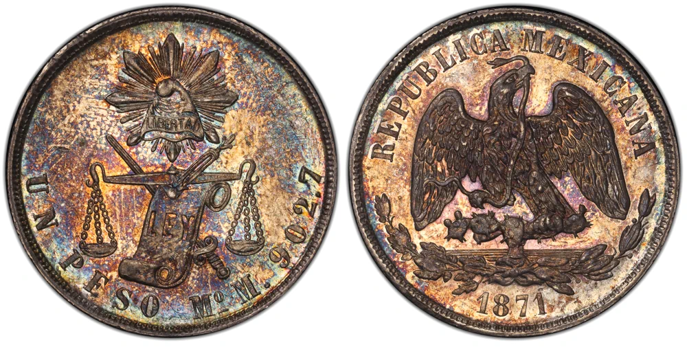 1871-Mo Mexico City Peso