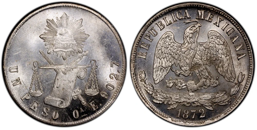 1872-Oa Small A Oaxaca Peso